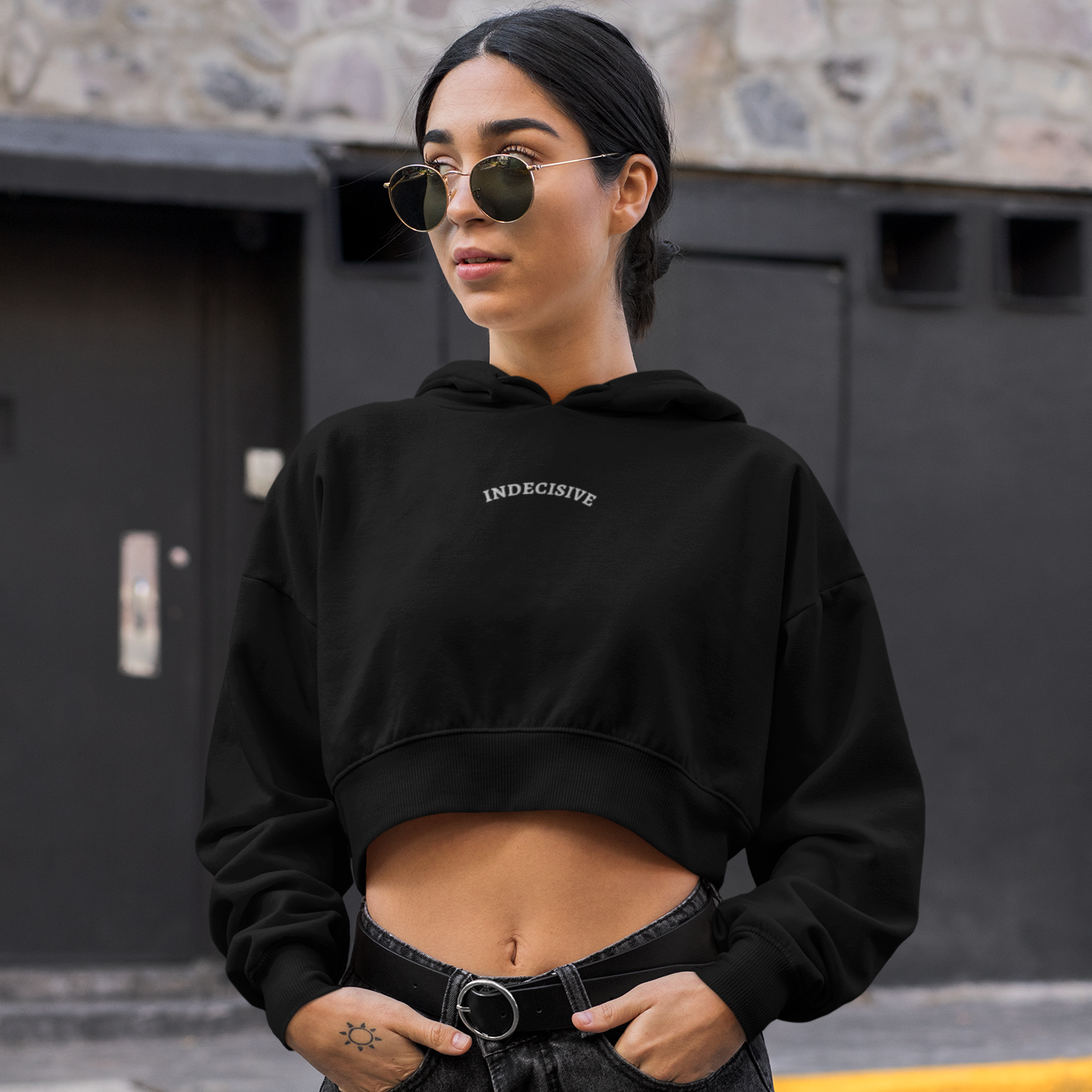 Indecisive Cropped Hoodie